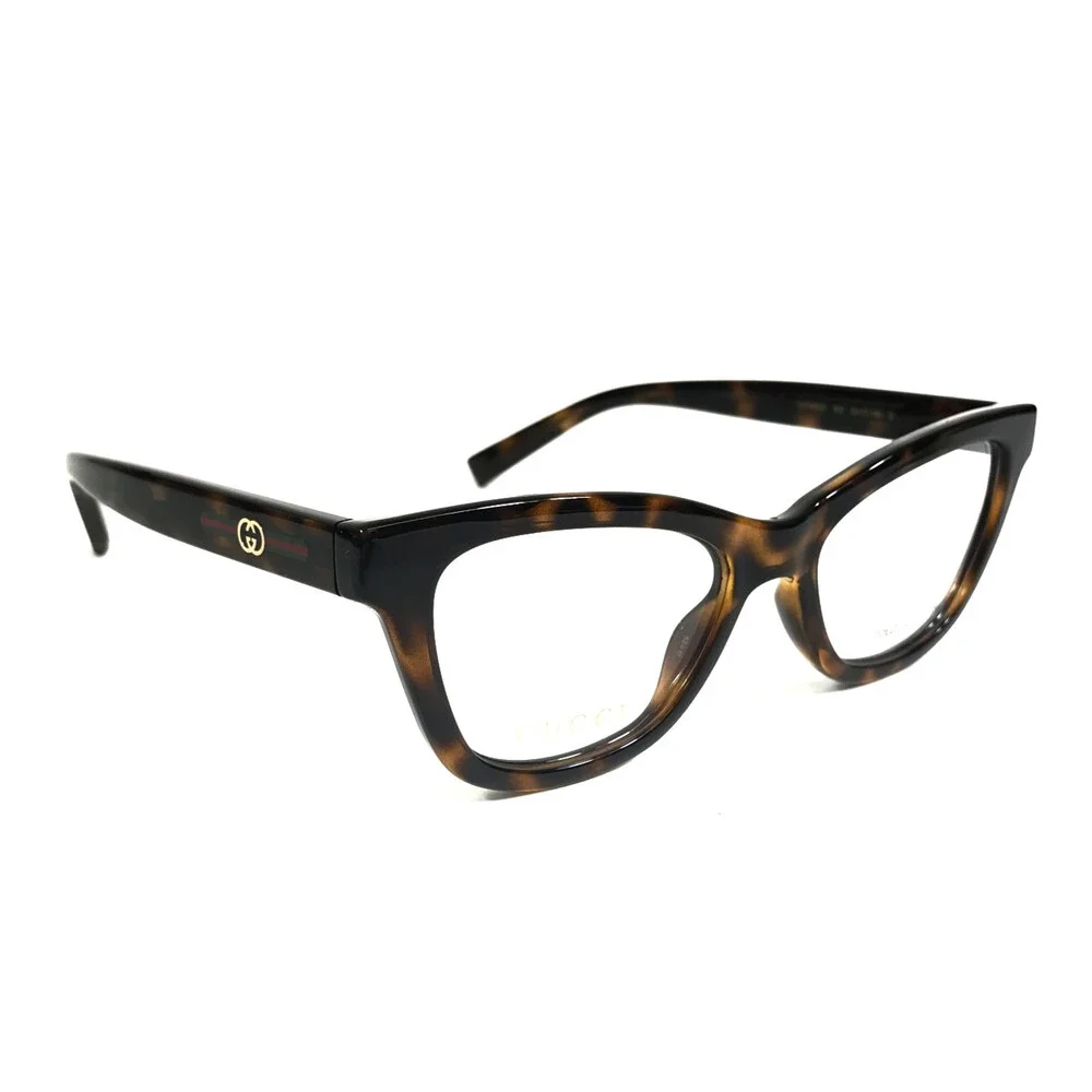 Gucci Eyeglasses Frames GG1983O 002 Tortoise Brown Cat Eye Full Rim 52-17-140 - Picture 3 of 13